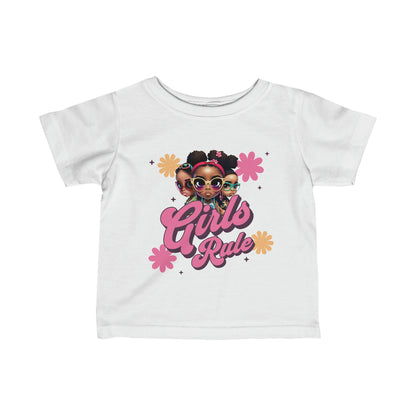 Girls Rule. Infant Fine Jersey Tee