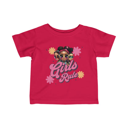 Girls Rule. Infant Fine Jersey Tee