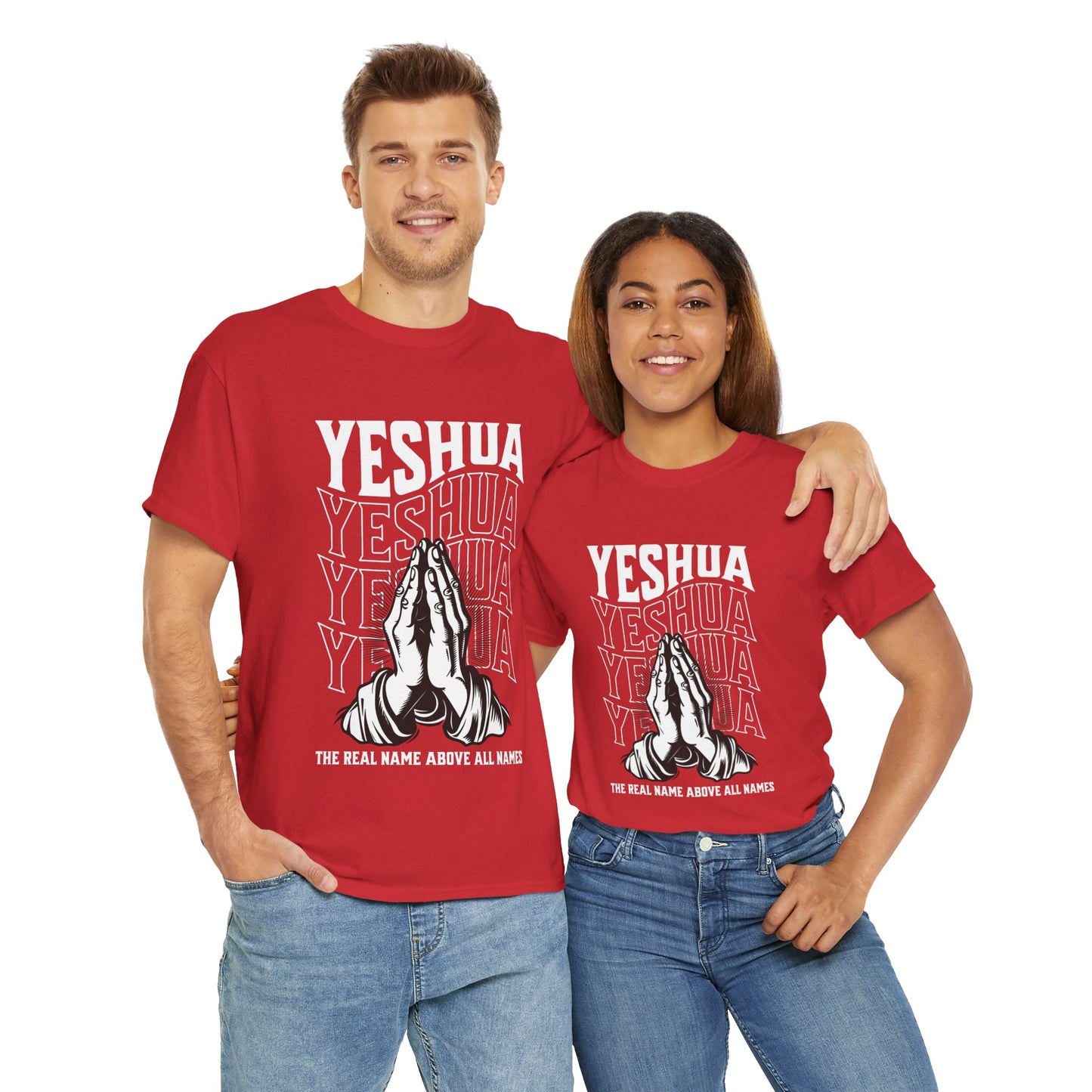 Unisex Yeshua Praying Hands Cotton Tee