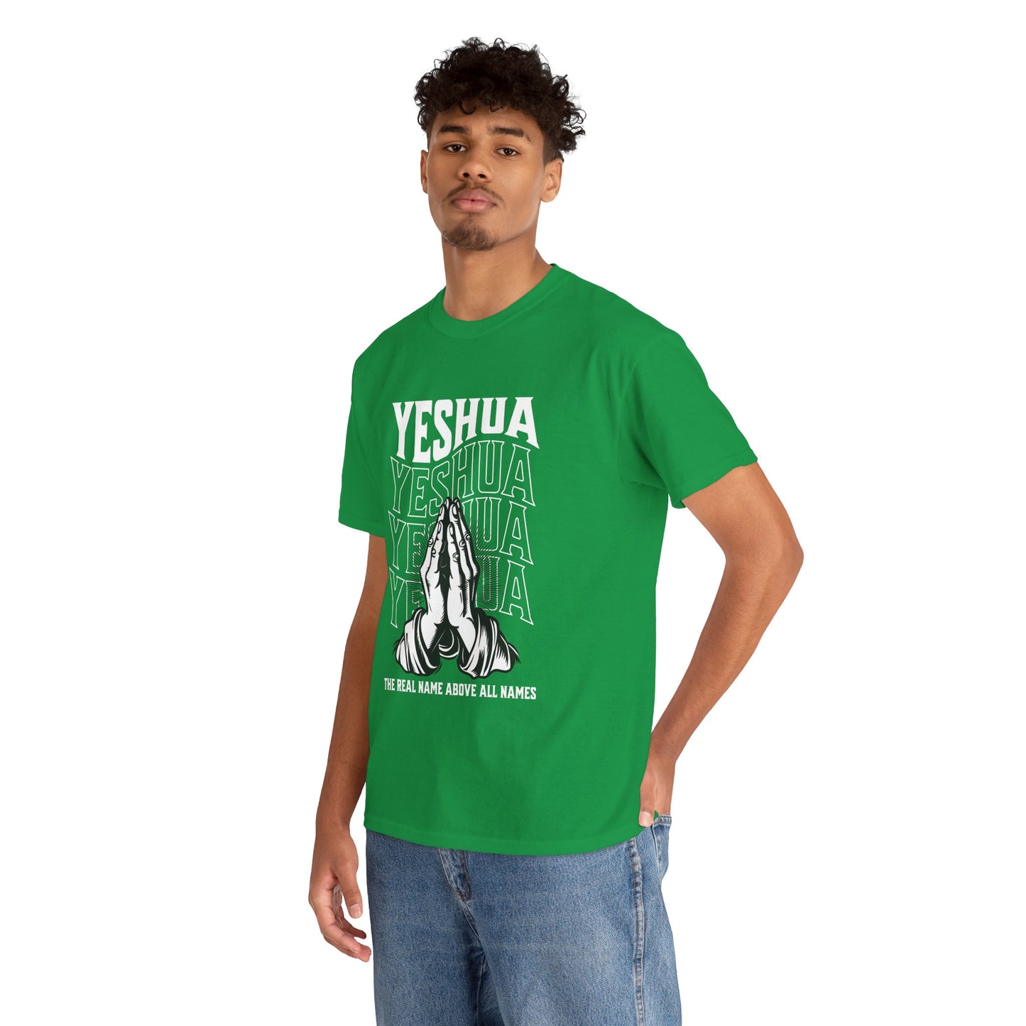 Unisex Yeshua Praying Hands Cotton Tee