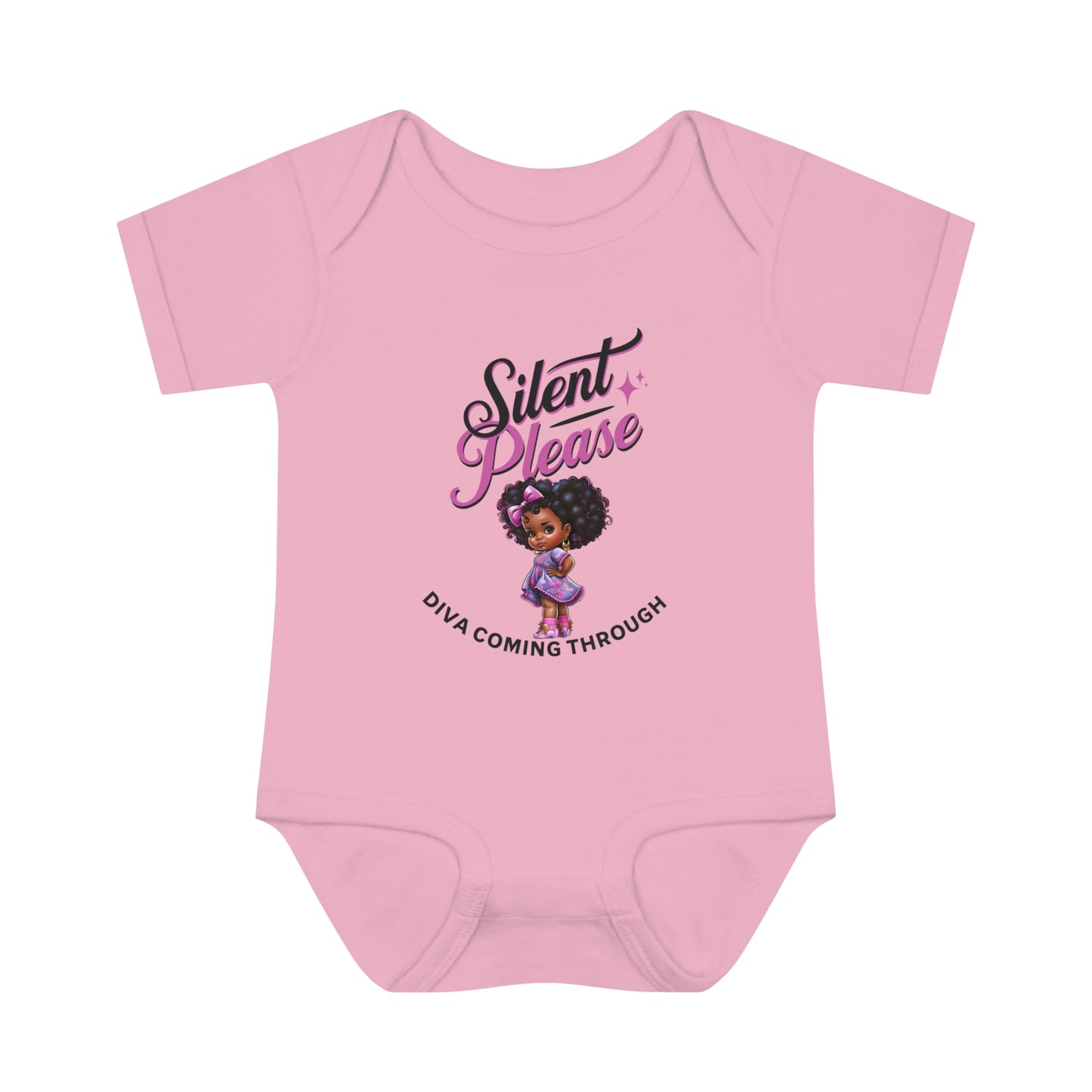 Slient Please Infant Baby Rib Bodysuit