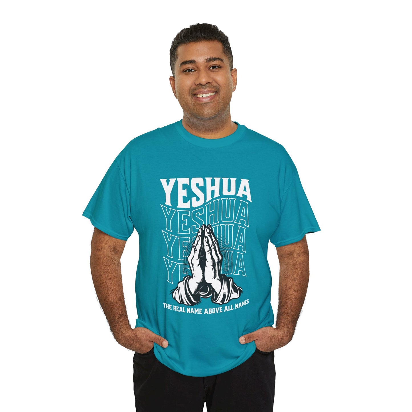 Unisex Yeshua Praying Hands Cotton Tee