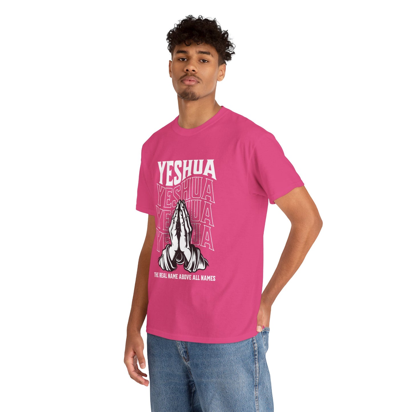 Unisex Yeshua Praying Hands Cotton Tee