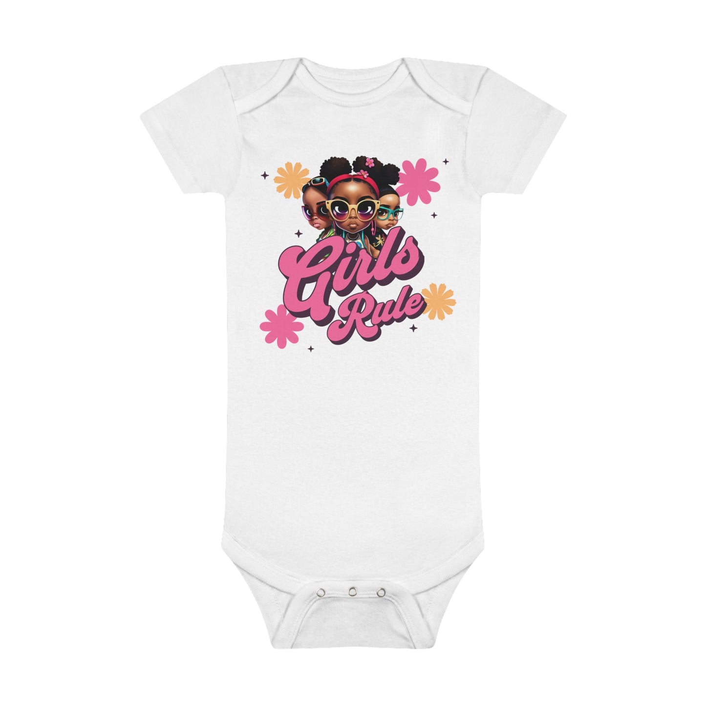 Girls Rule Onesie® Organic Baby Bodysuit