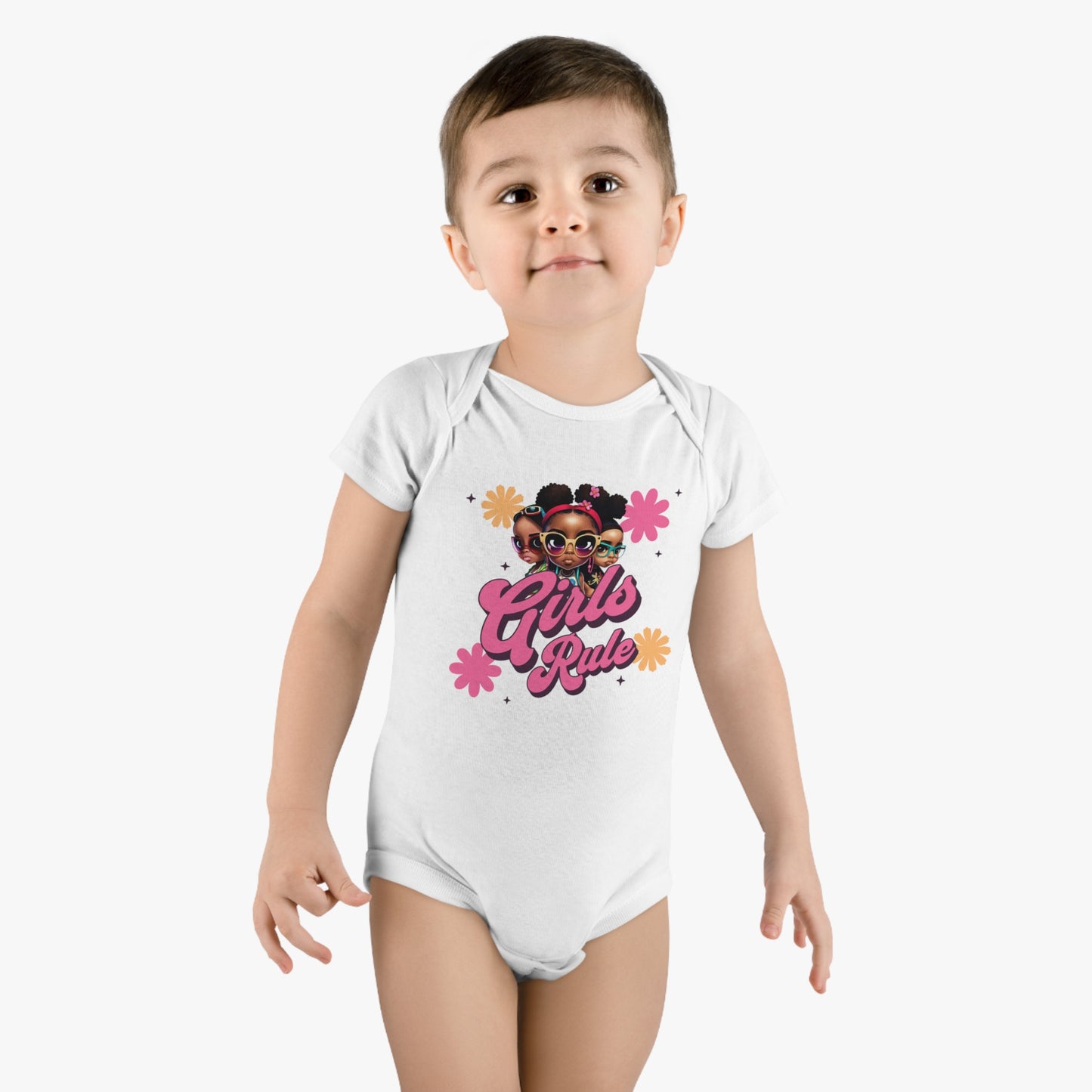 Girls Rule Onesie® Organic Baby Bodysuit