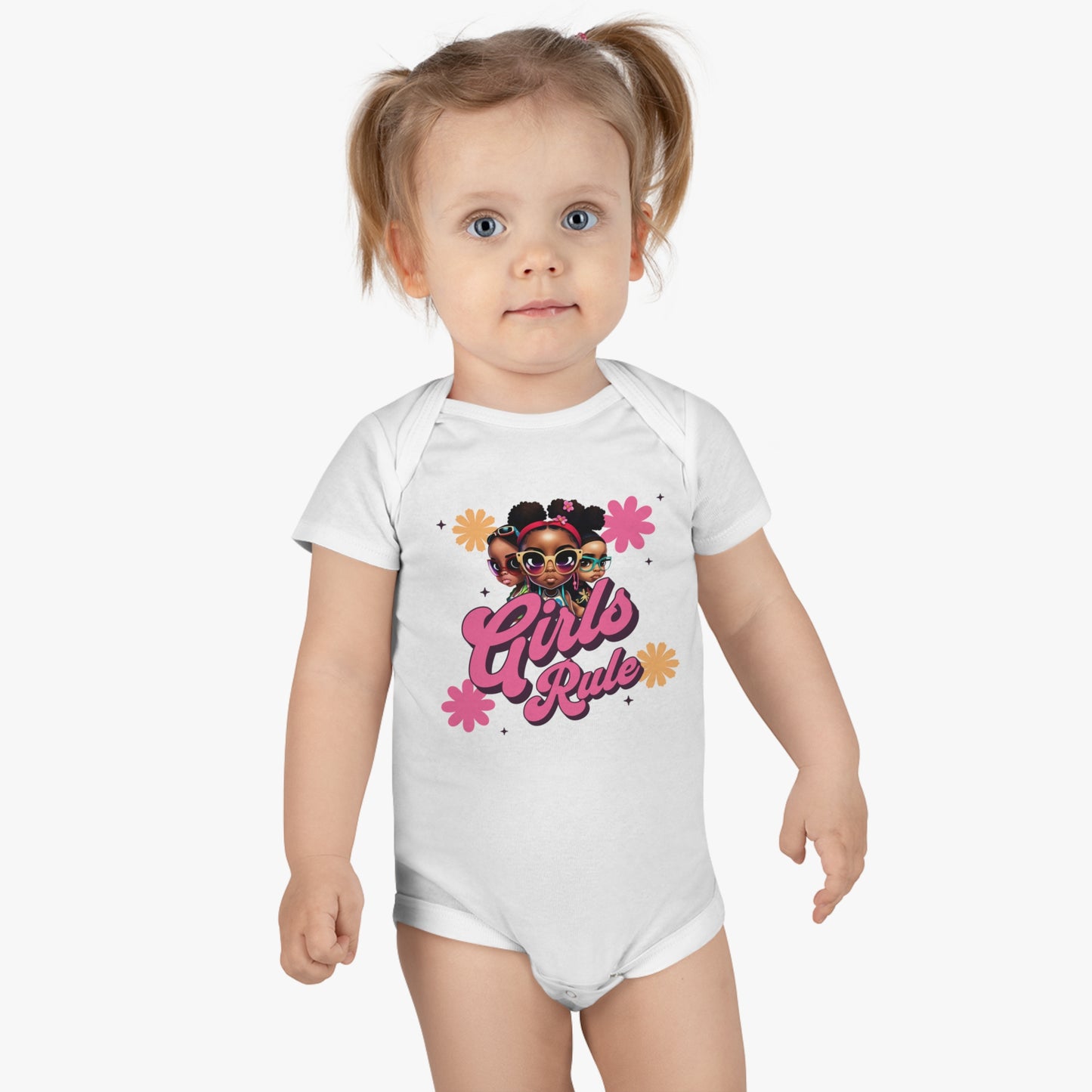 Girls Rule Onesie® Organic Baby Bodysuit