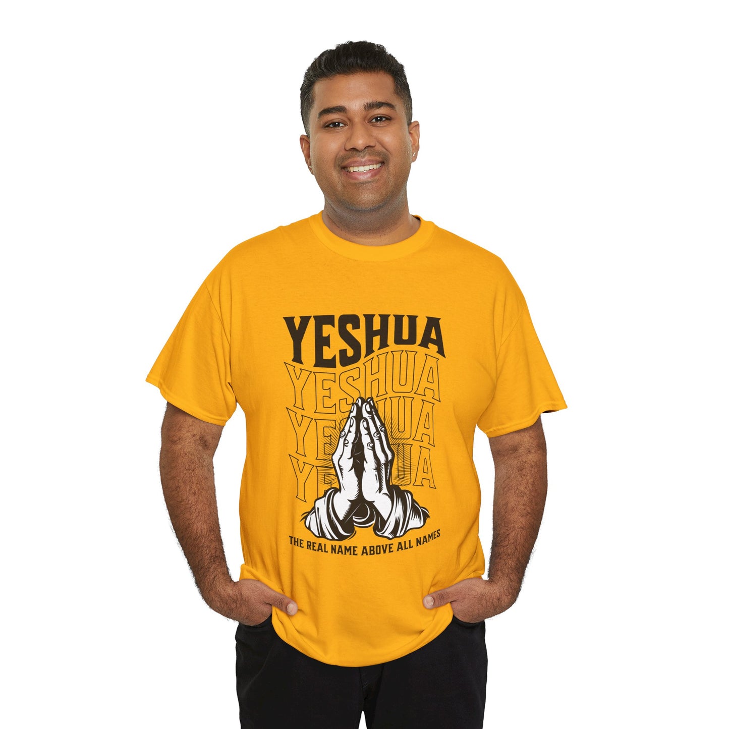 Unisex Yeshua Praying Hands Cotton Tee