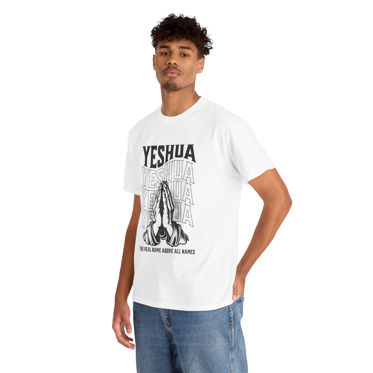 Unisex Yeshua Praying Hands Cotton Tee