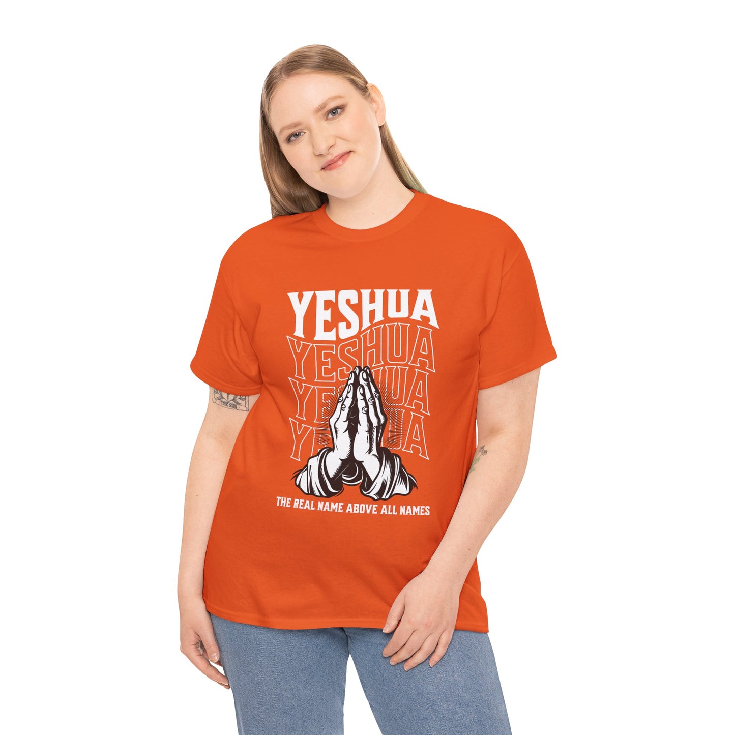 Unisex Yeshua Praying Hands Cotton Tee