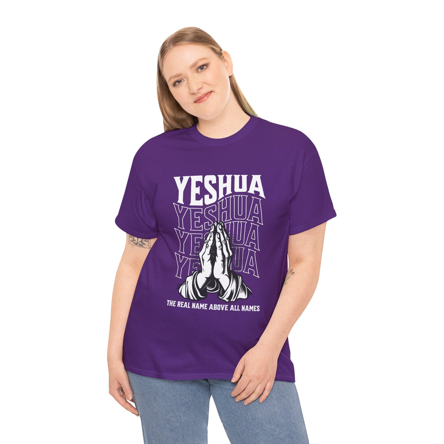 Unisex Yeshua Praying Hands Cotton Tee