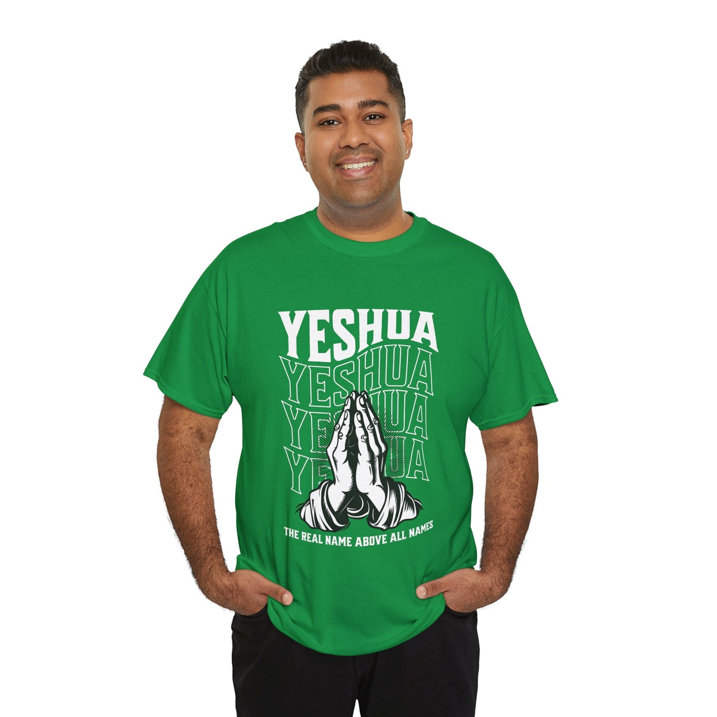 Unisex Yeshua Praying Hands Cotton Tee