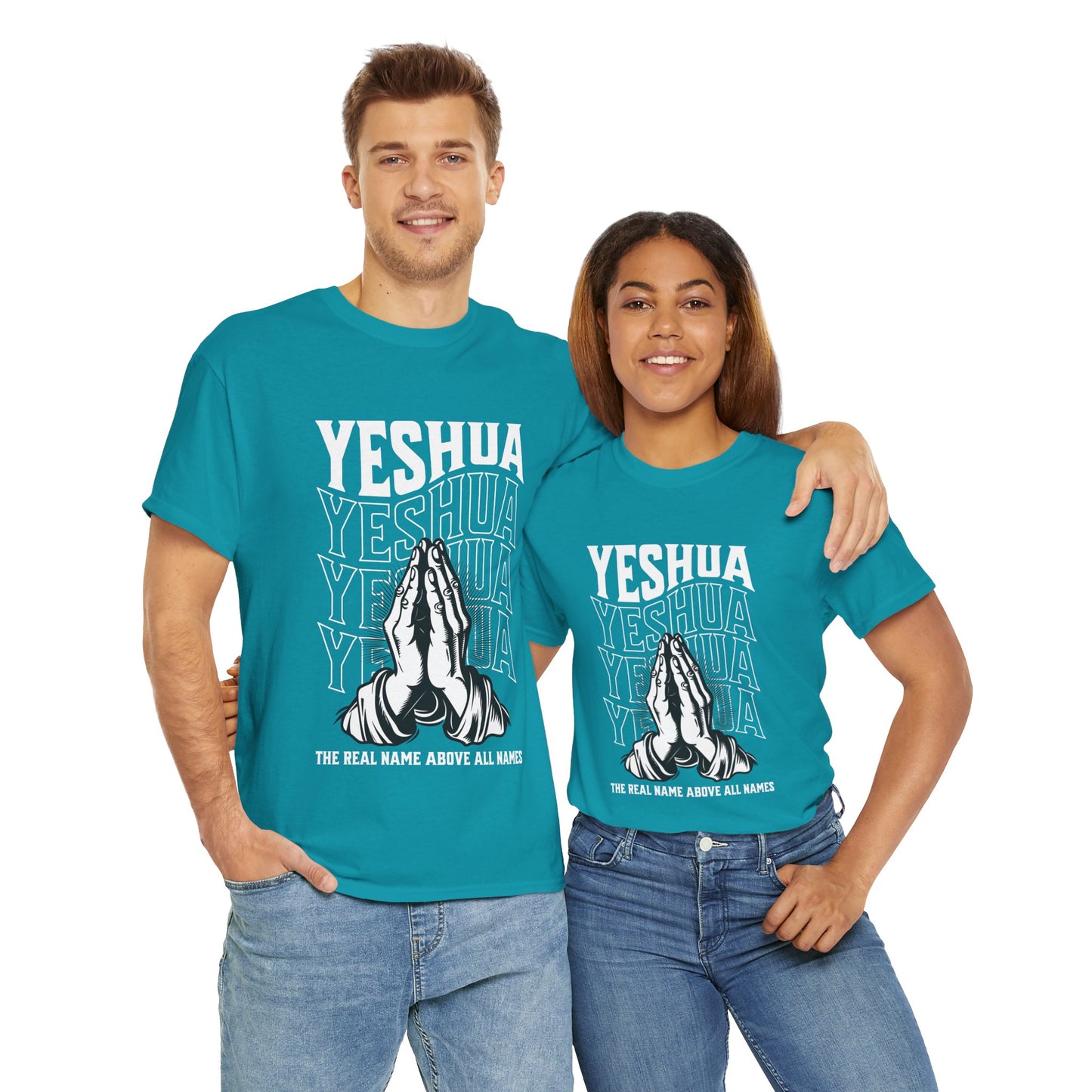 Unisex Yeshua Praying Hands Cotton Tee