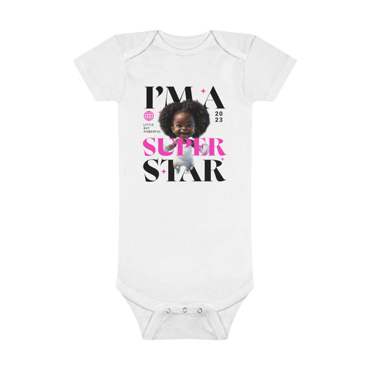 I'm A Super Star Onesie® Organic Baby Bodysuit Preemie - 12M