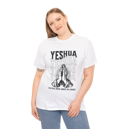 Unisex Yeshua Praying Hands Cotton Tee