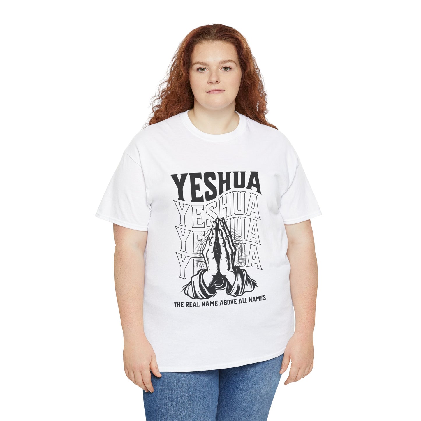 Unisex Yeshua Praying Hands Cotton Tee