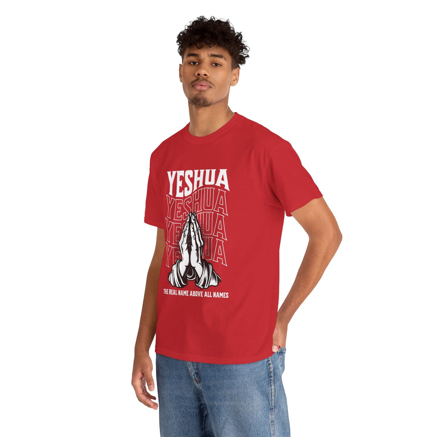 Unisex Yeshua Praying Hands Cotton Tee