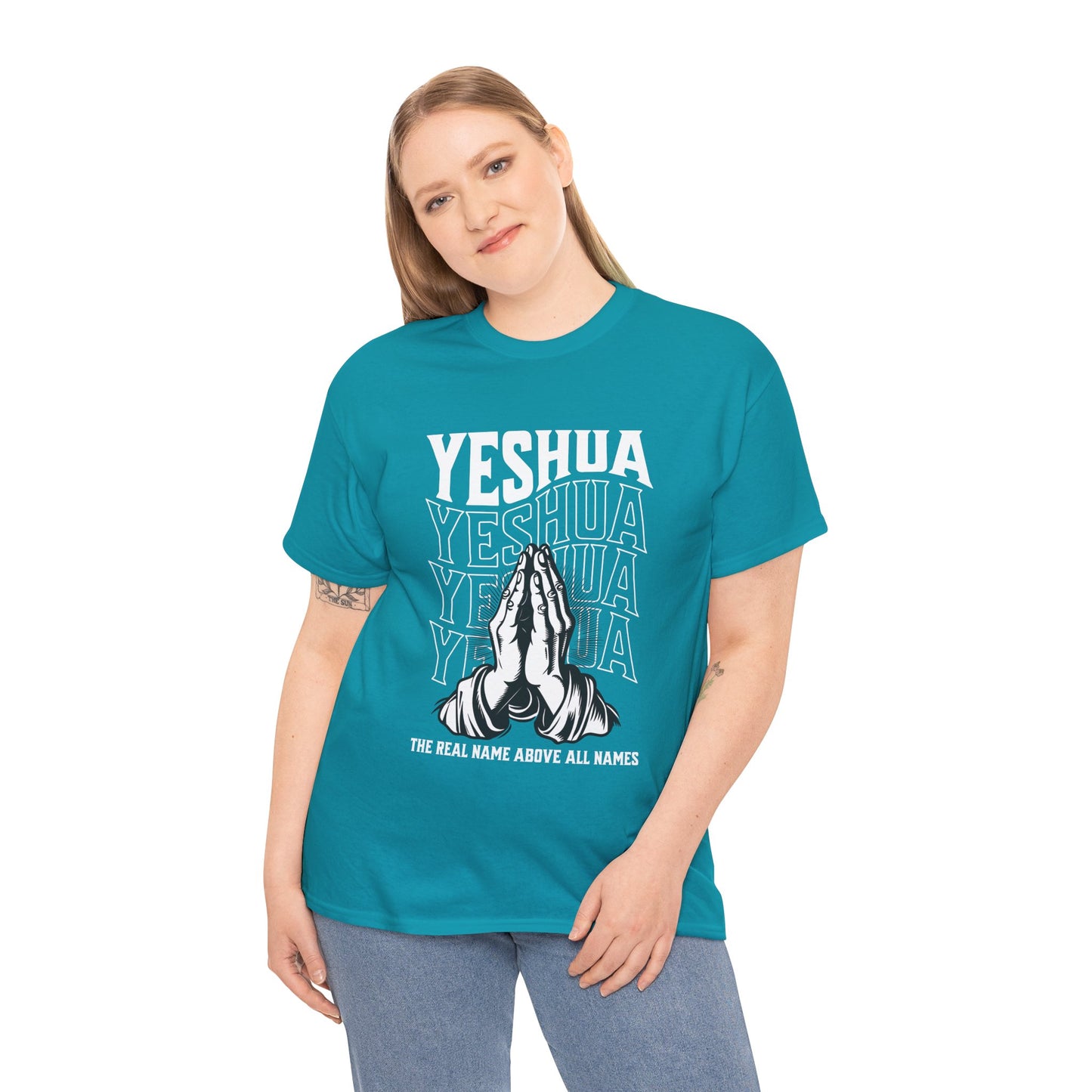 Unisex Yeshua Praying Hands Cotton Tee