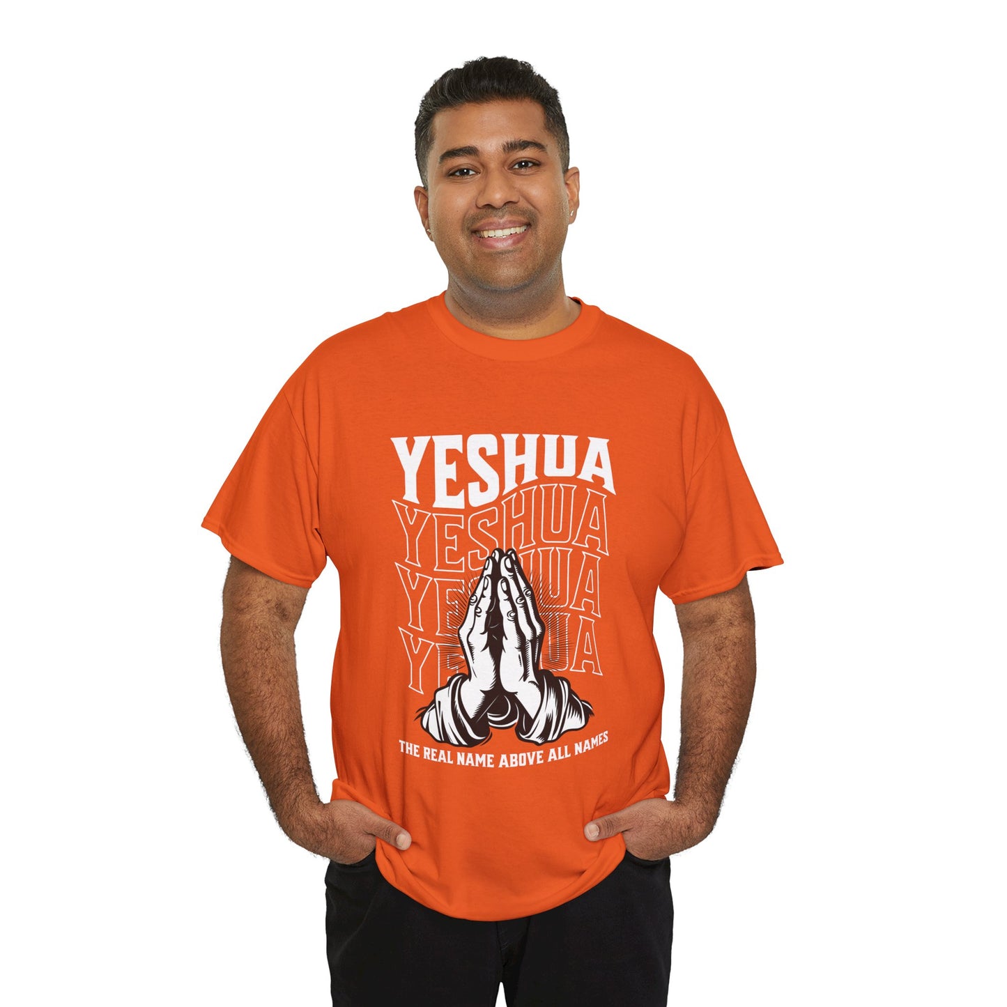 Unisex Yeshua Praying Hands Cotton Tee