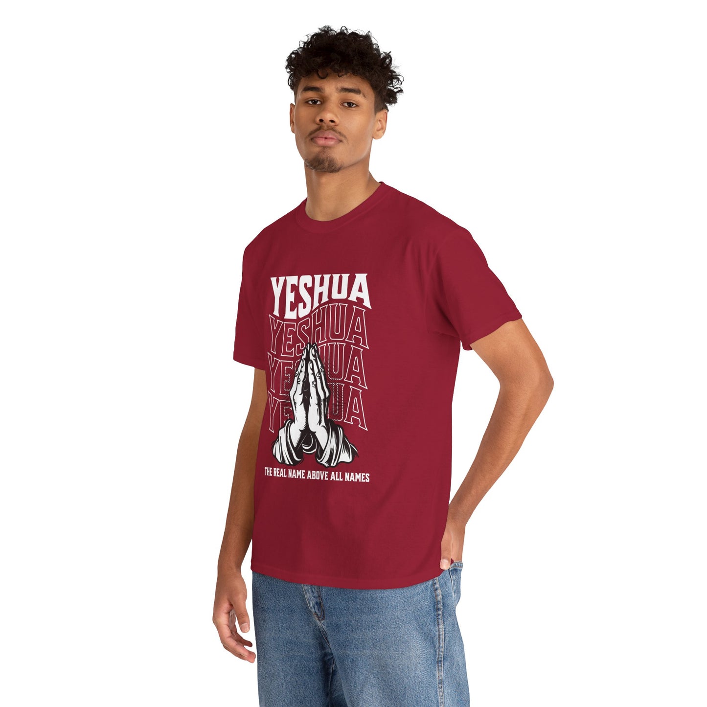 Unisex Yeshua Praying Hands Cotton Tee