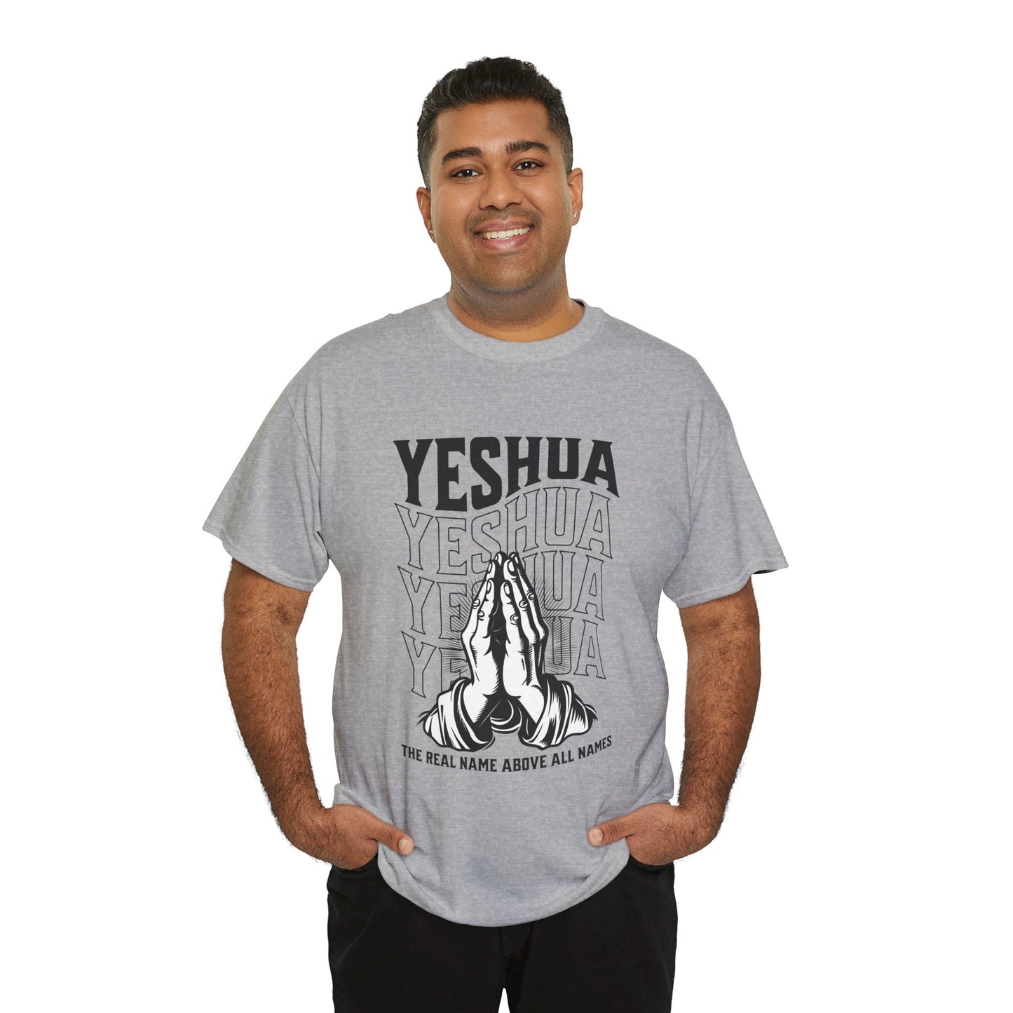 Unisex Yeshua Praying Hands Cotton Tee