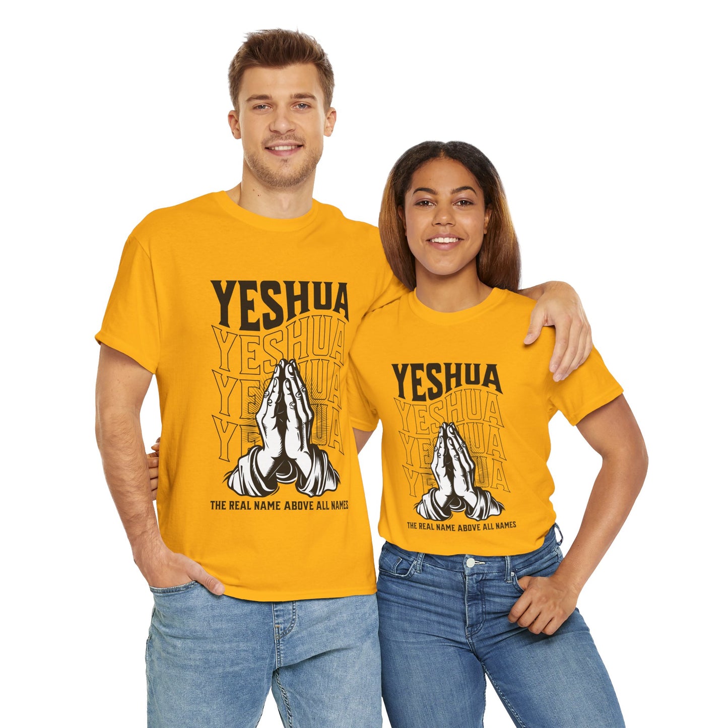 Unisex Yeshua Praying Hands Cotton Tee