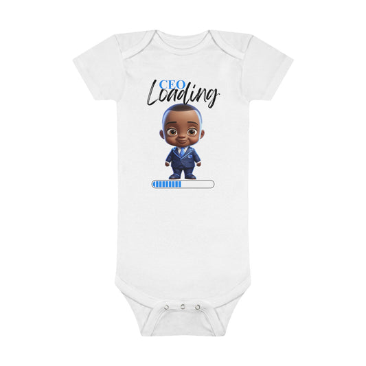 CEO Loading Boy Onesie® Organic Baby Bodysuit Preemie - 24M