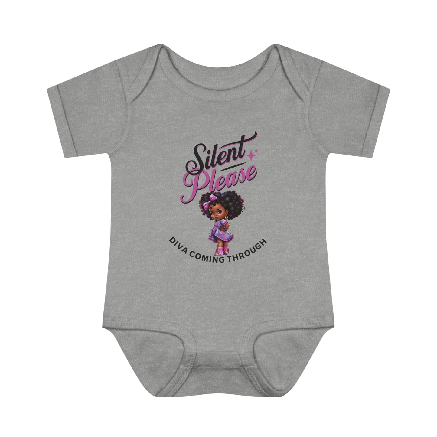 Slient Please Infant Baby Rib Bodysuit