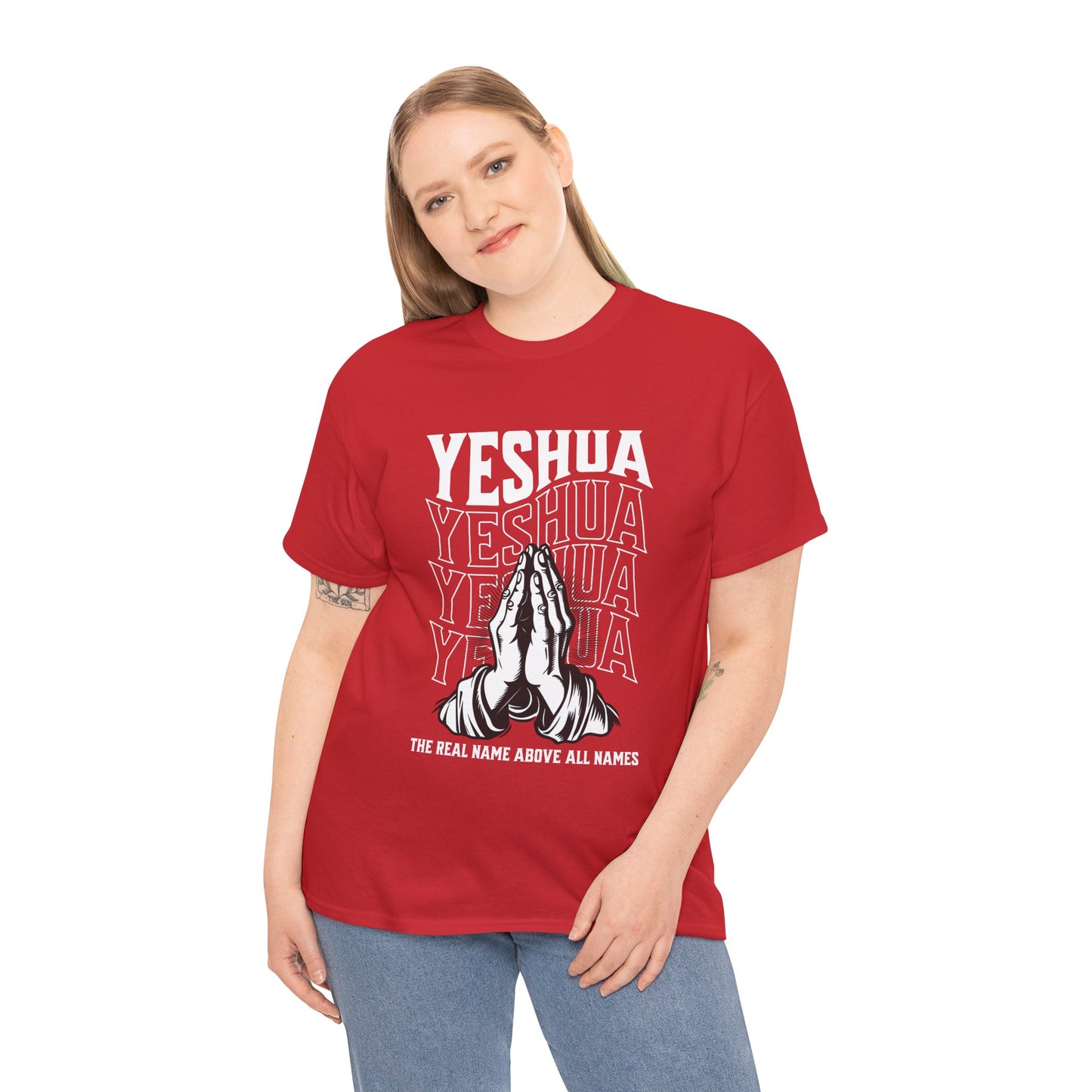 Unisex Yeshua Praying Hands Cotton Tee