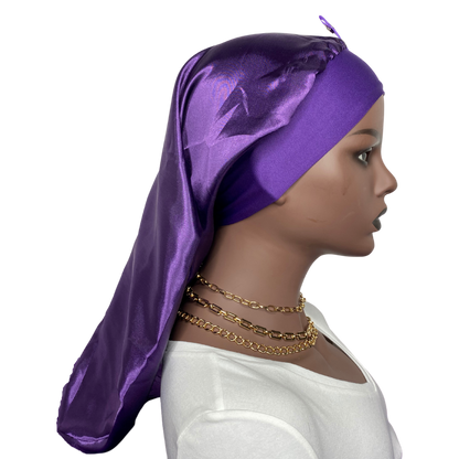 Sacred Bonnets - Sacred Tresses Crown Care Sacred Tresses Long Purple w/ Button